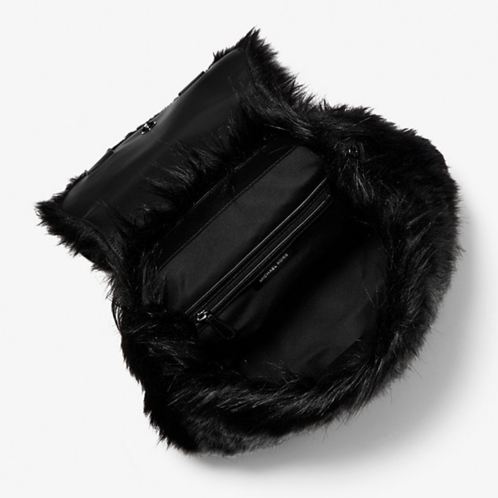 MICHAEL MICHAEL KORS Quinn Medium Flap Faux Fur Backpack
Black 
NWT - Picture 2 of 16